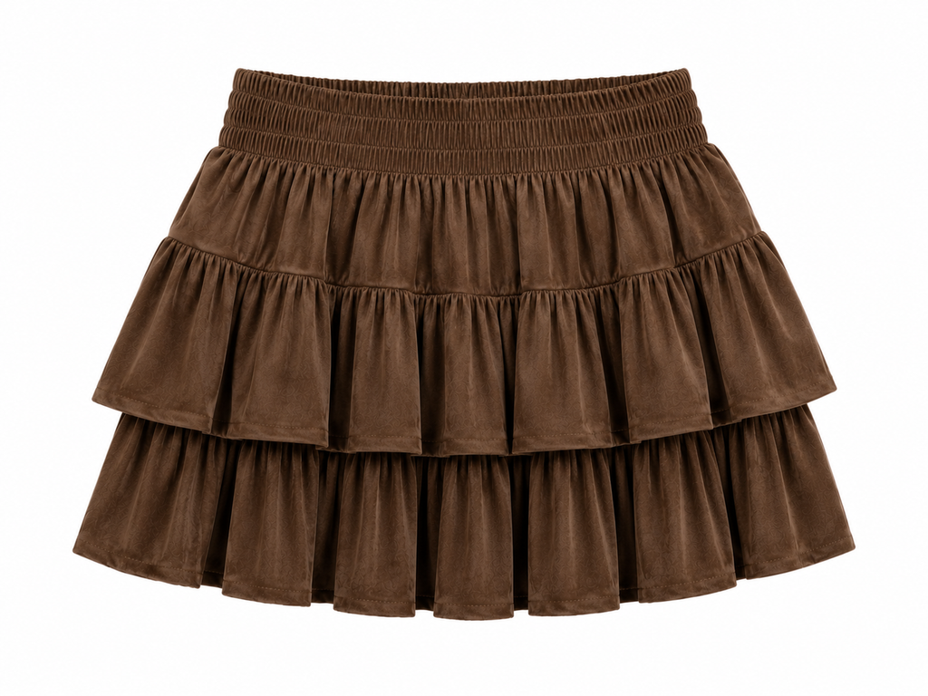 Falda Mini con Volantes para Mujer | Estilo Boho Chic, Cintura Elástica y Diseño Romántico