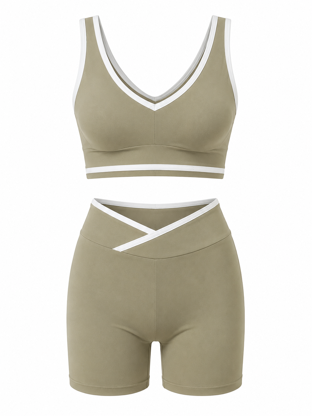 Conjunto Deportivo para Mujer Top y Short Ciclista | Fitness, Yoga y Entrenamiento