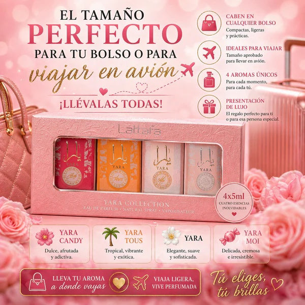 Set de regalo Yara Candy - LATTAFA 100 ml + 12 ml + 50 ml