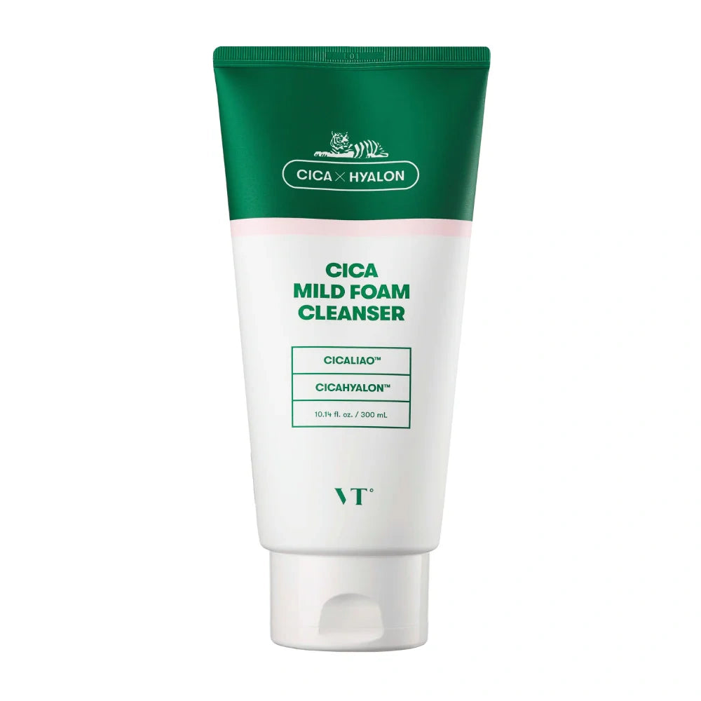 VT Cosmetics – Cica Mild Foam Cleanser Espuma Limpiadora Suave con Centella Asiática (300 ml)