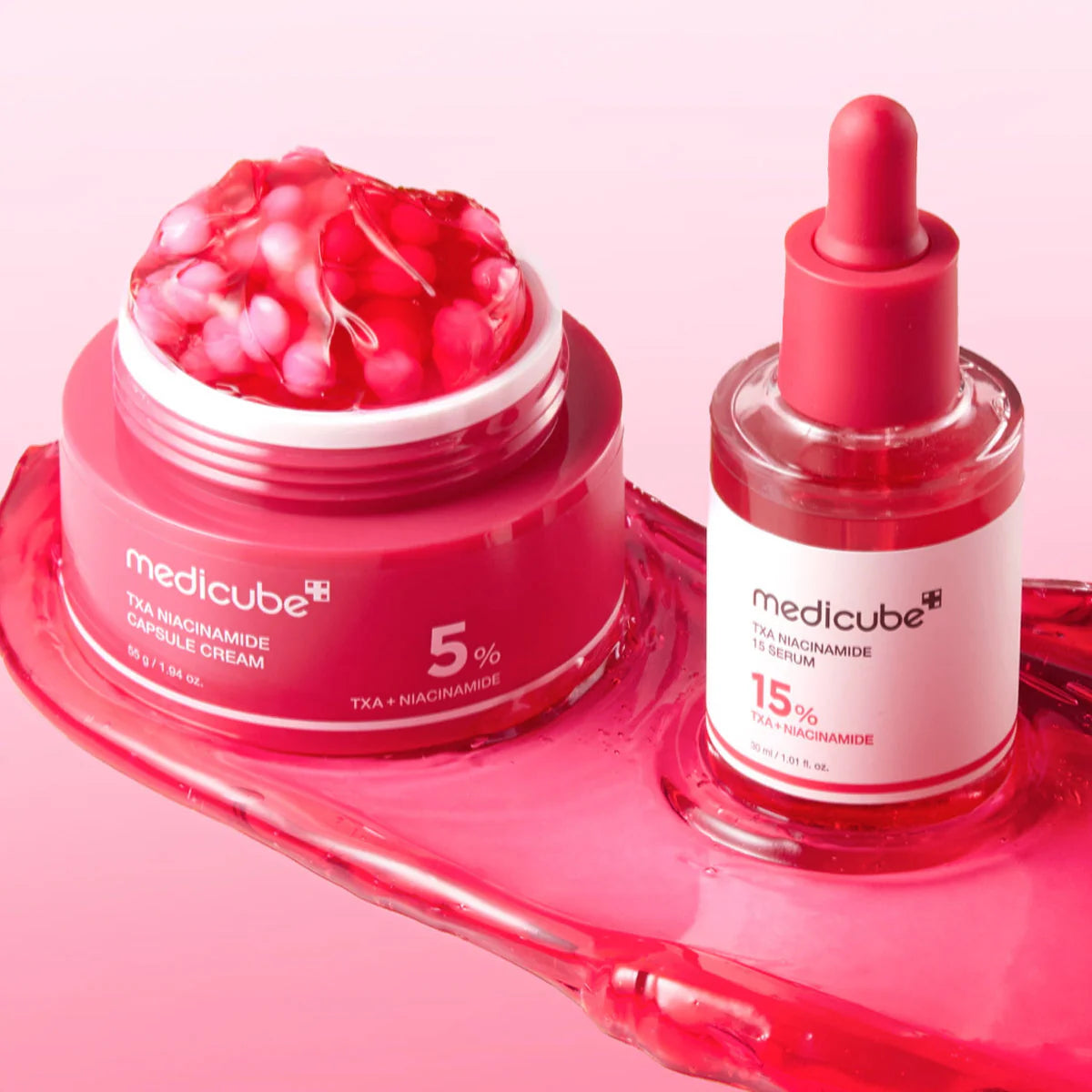 Medicube TXA Niacinamide Capsule Cream hidratante iluminador con ácido tranexámico y niacinamida