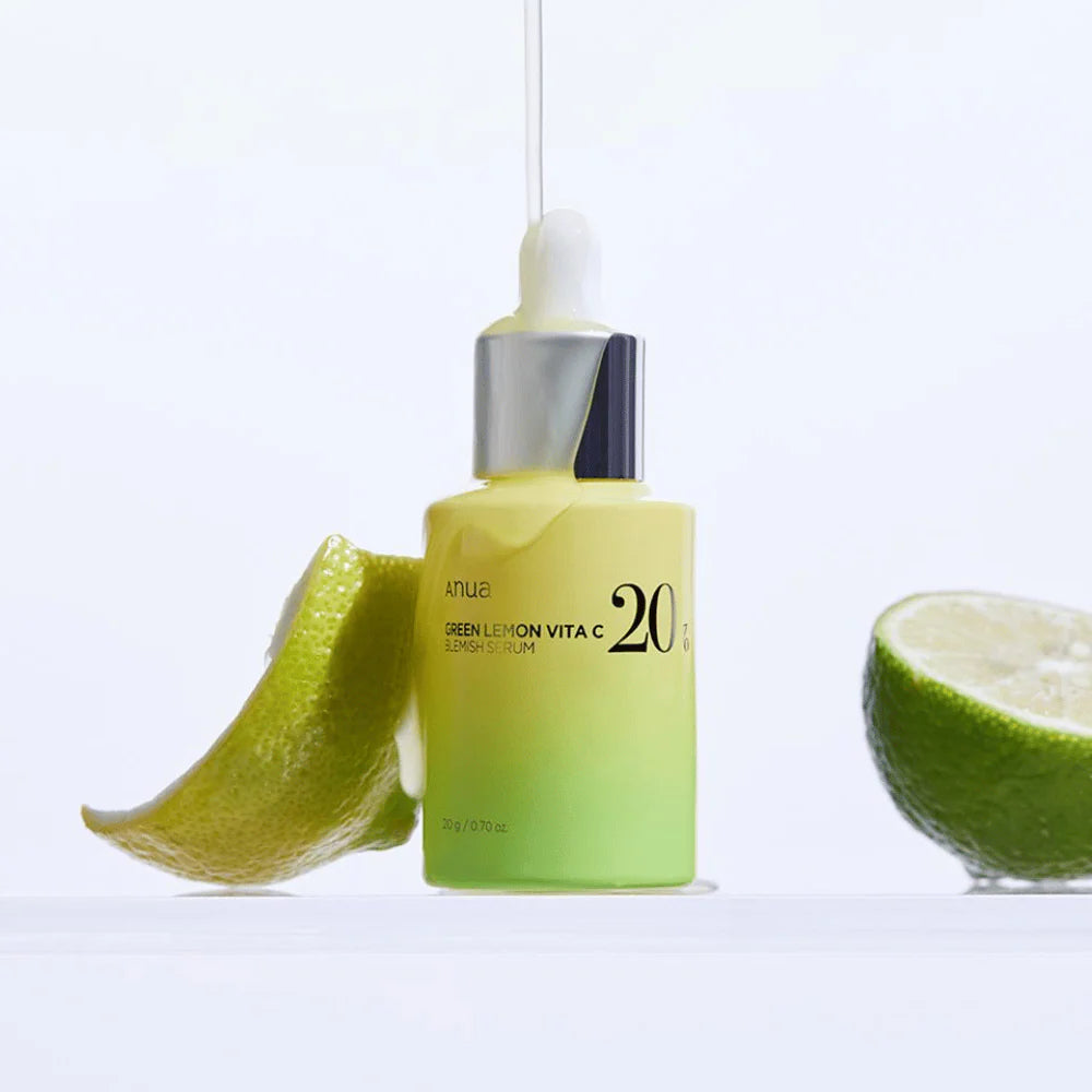Anua Green Lemon Sérum con Vitamina C, Vitamina E, Ácido Hialurónico y Ferúlico – Iluminador Antioxidante 20ml