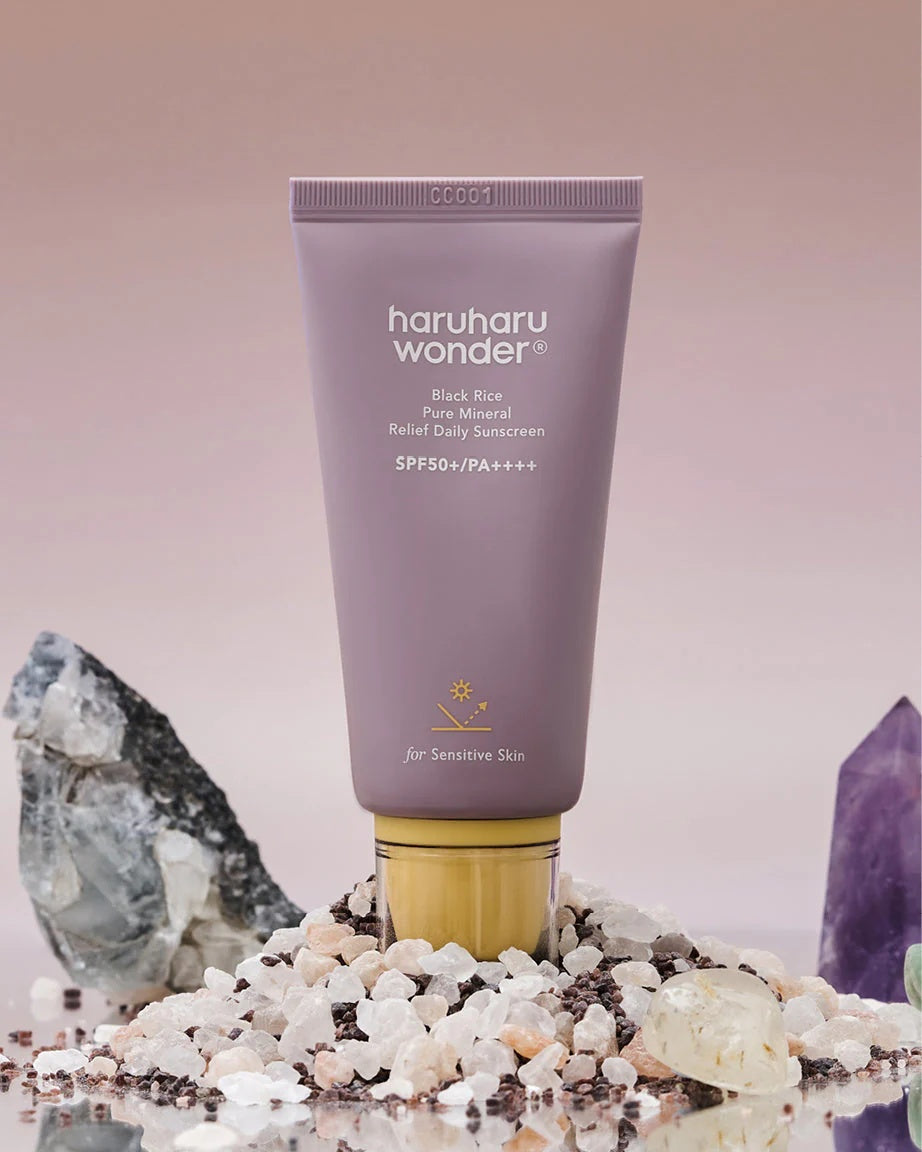 Haruharu Wonder – Protector Solar Mineral de Arroz Negro SPF50+ PA++++ (50 ml) – Protección Diaria y Calma para la Piel