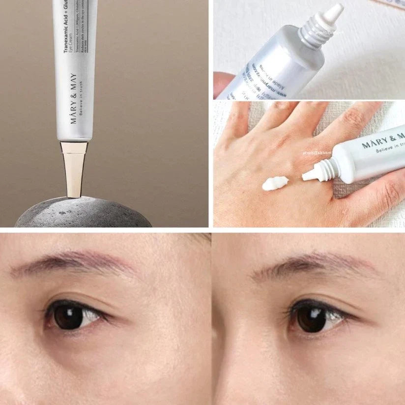 Mary&May – Crema de Ojos con Ácido Tranexámico + Glutatión 30ml – Iluminadora y Antimanchas