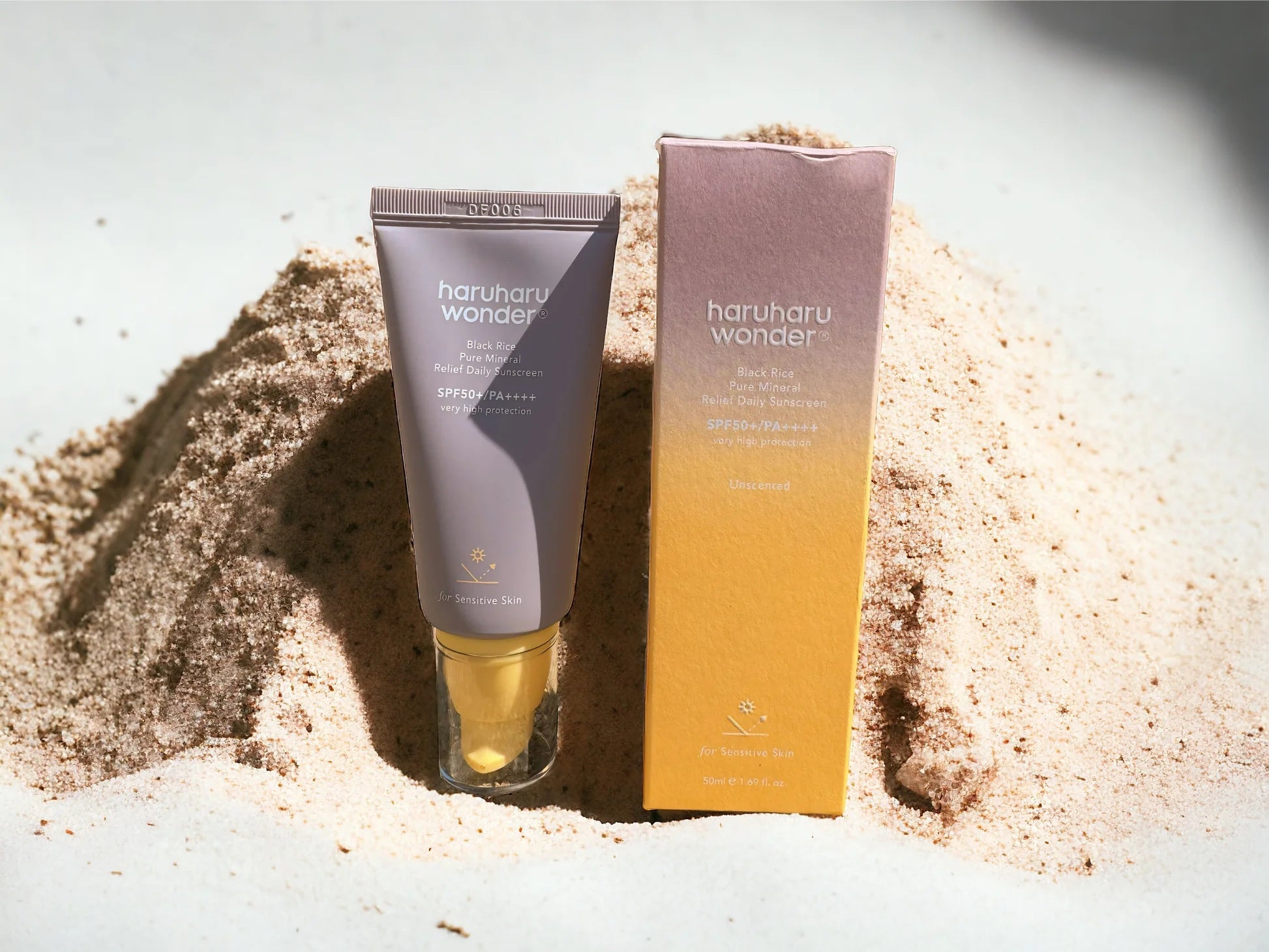 Haruharu Wonder – Protector Solar Mineral de Arroz Negro SPF50+ PA++++ (50 ml) – Protección Diaria y Calma para la Piel