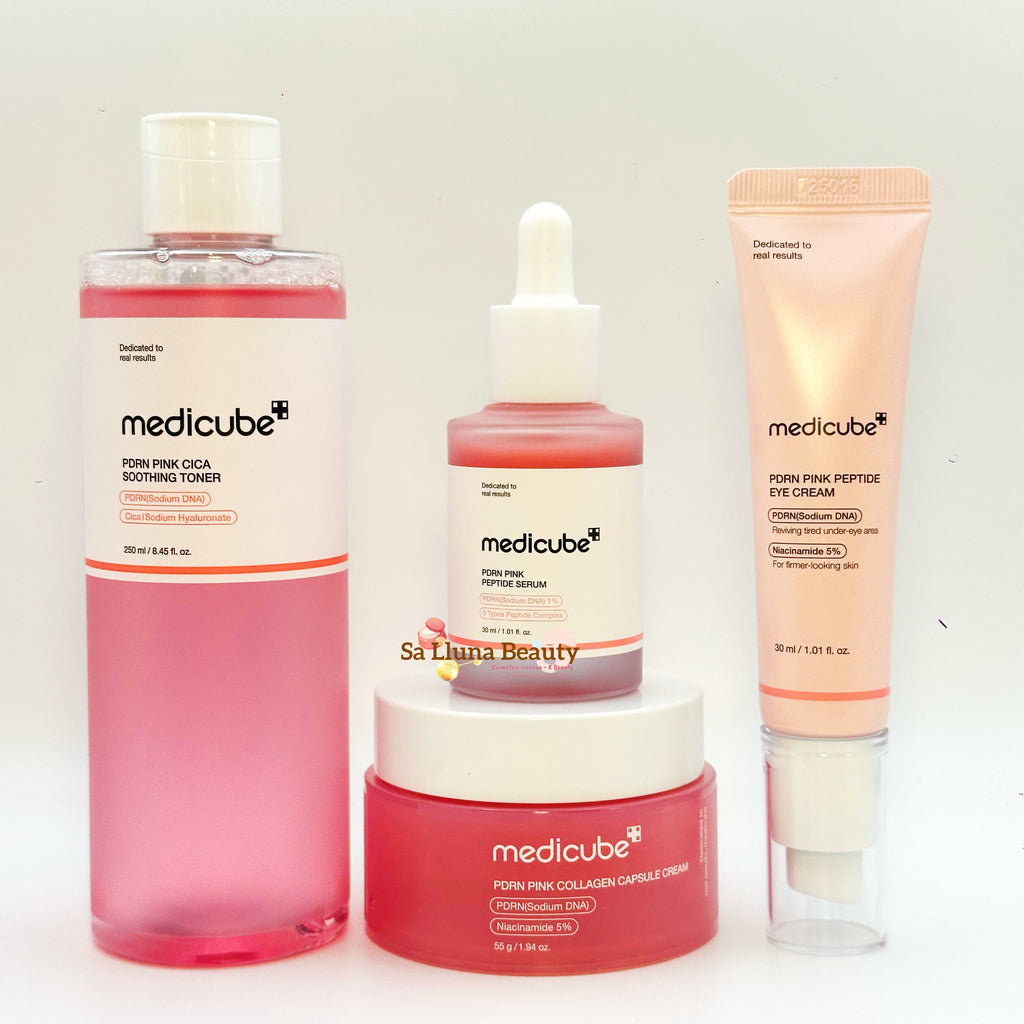 Set PDRN Pink Regeneración Intensiva - Antivejecimiento hidratación y iluminación4 und