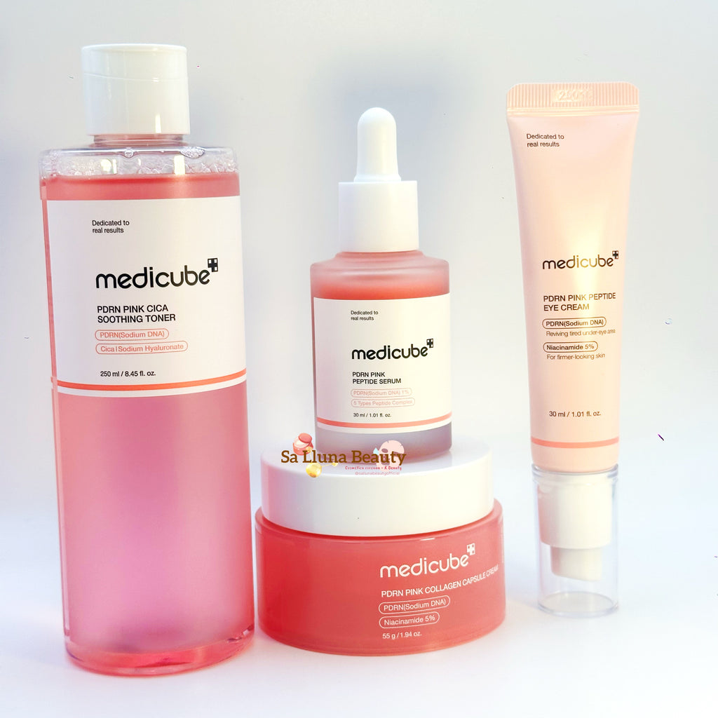 Set PDRN Pink Regeneración Intensiva - Antivejecimiento hidratación y iluminación4 und