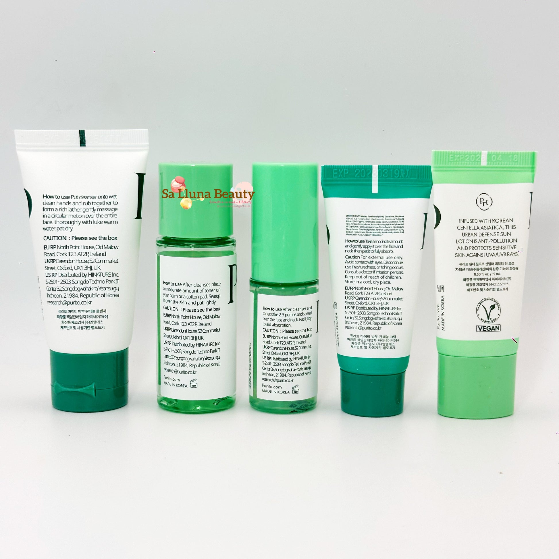 Purito Seoul Best Kit | Set Rutina Coreana Hidratante y Calmante (5 productos)