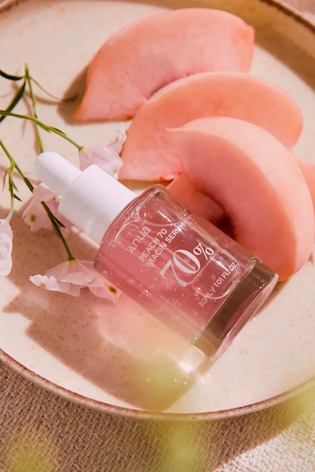 Anua – Sérum Iluminador con 70% de Extracto de Melocotón y Niacinamida | Anti-Manchas y Hidratante (30 ml)