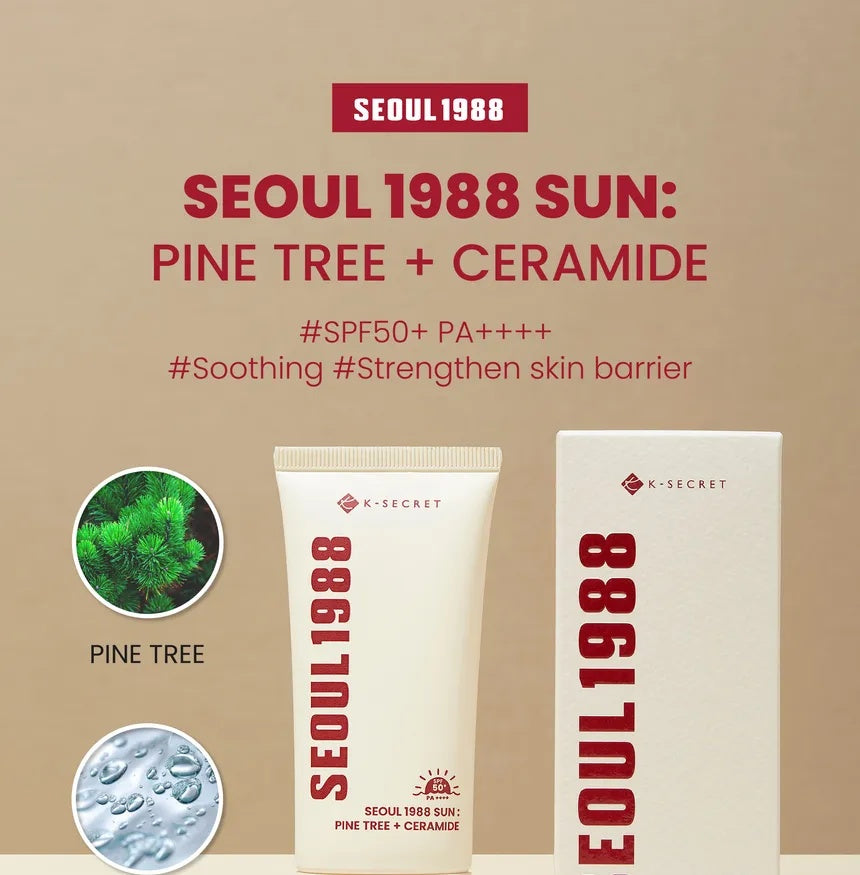 K-SECRET – SEOUL 1988 Protector Solar con Pino + Ceramidas SPF50+ PA++++ 50ml