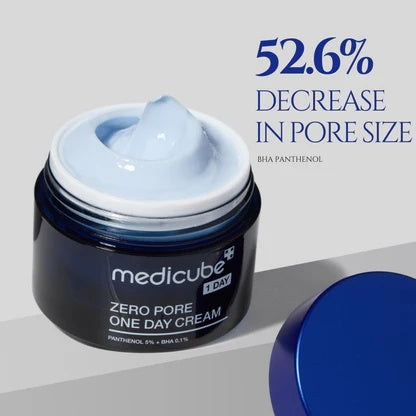 Medicube – Zero Pore One Day Cream 50ml – Crema Ligera para Minimizar Poros e Hidratar