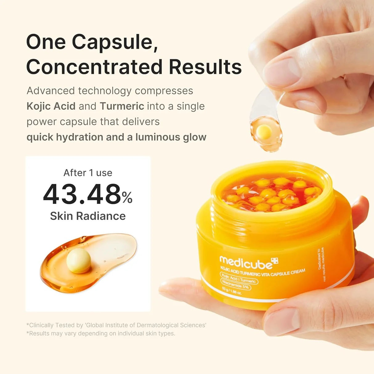 Medicube Kojic Acid Turmeric Capsule Cream 53g | Crema Iluminadora Anti-Manchas