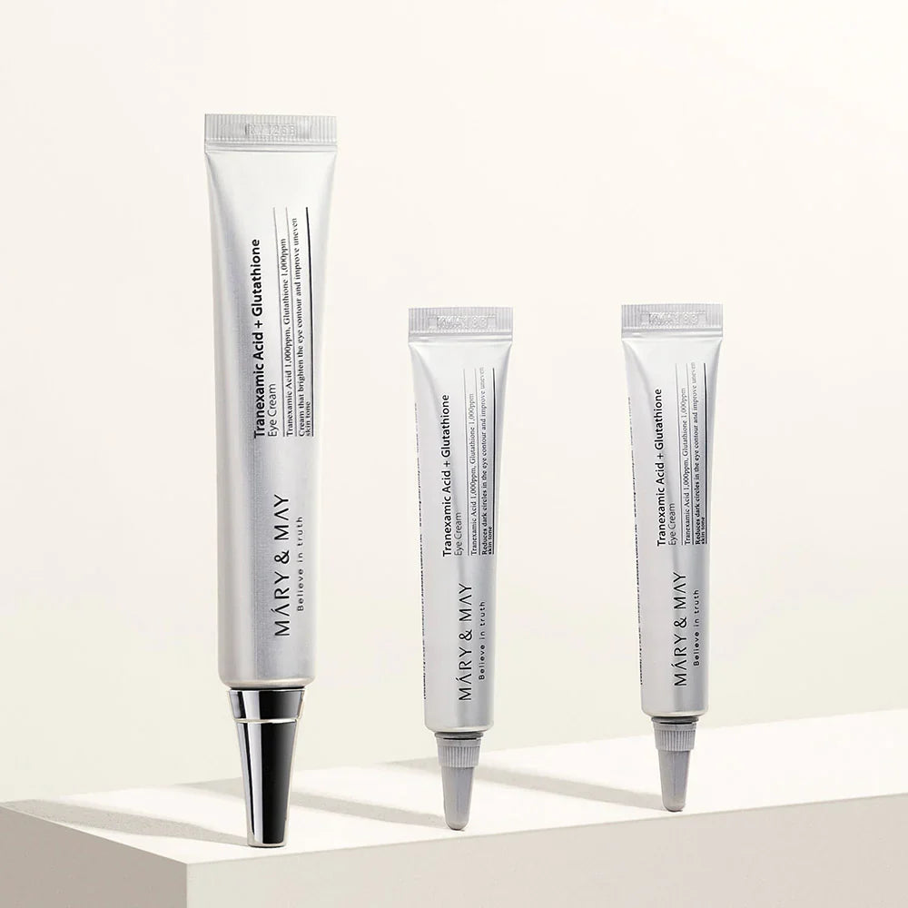 Mary&May – Crema de Ojos con Ácido Tranexámico + Glutatión 30ml – Iluminadora y Antimanchas