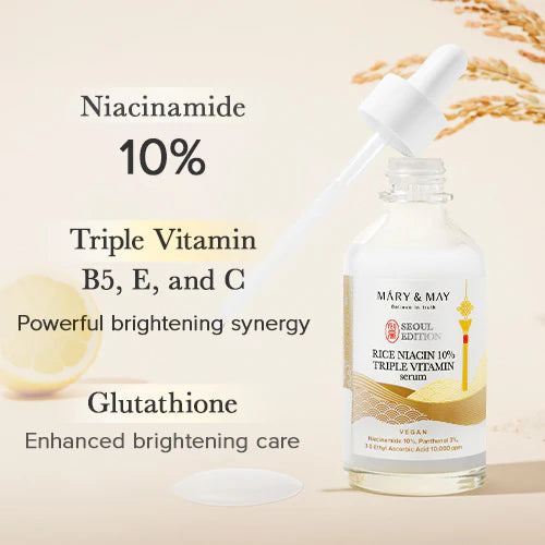 Mary & May – Rice Niacin 10% Triple Vitamin Serum (Seoul Edition)