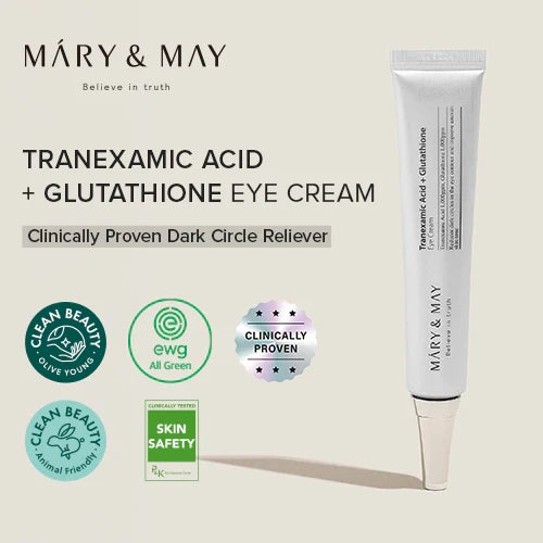 Mary&May – Crema de Ojos con Ácido Tranexámico + Glutatión 30ml – Iluminadora y Antimanchas