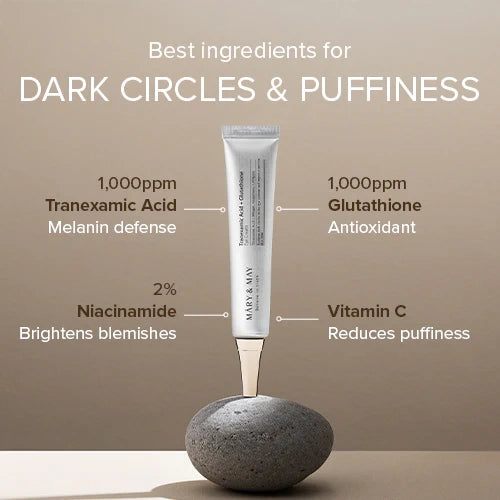 Mary&May – Crema de Ojos con Ácido Tranexámico + Glutatión 30ml – Iluminadora y Antimanchas