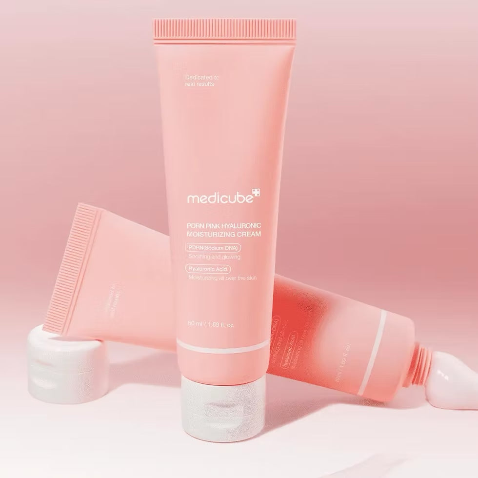 Medicube – Crema Hidratante PDRN Pink con Ácido Hialurónico 50ml – Regeneración y Luminosidad