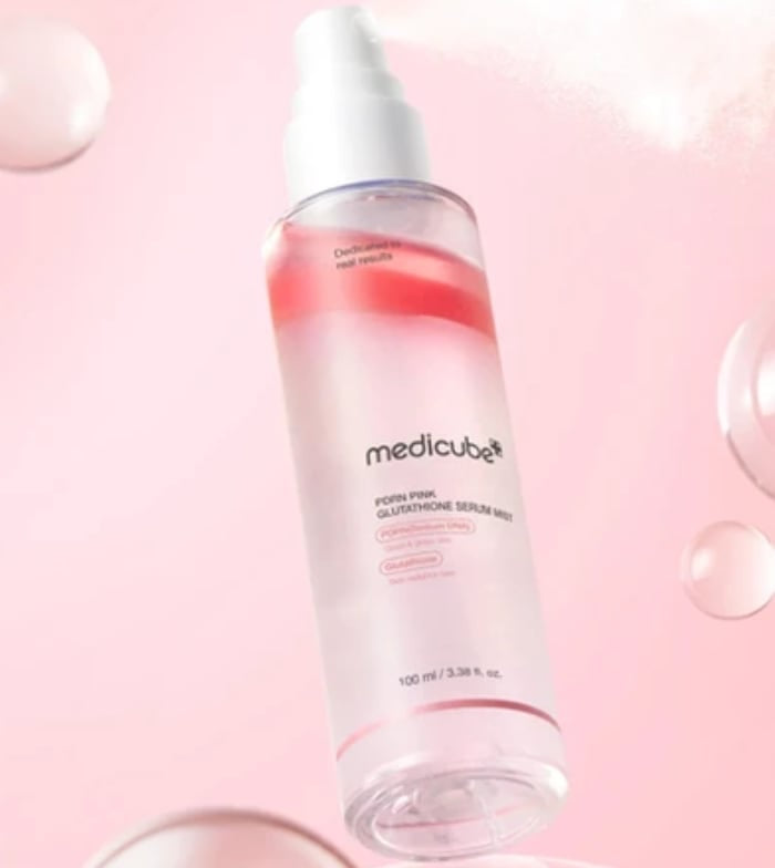 Medicube – PDRN Pink Glutathione Serum Mist | Bruma Iluminadora & Reparadora · Antioxidante