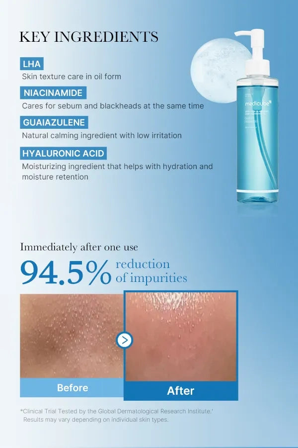 Medicube Pore Blackhead Deep Cleansing Oil 205ml · Aceite Limpiador Anti-Puntos Negros