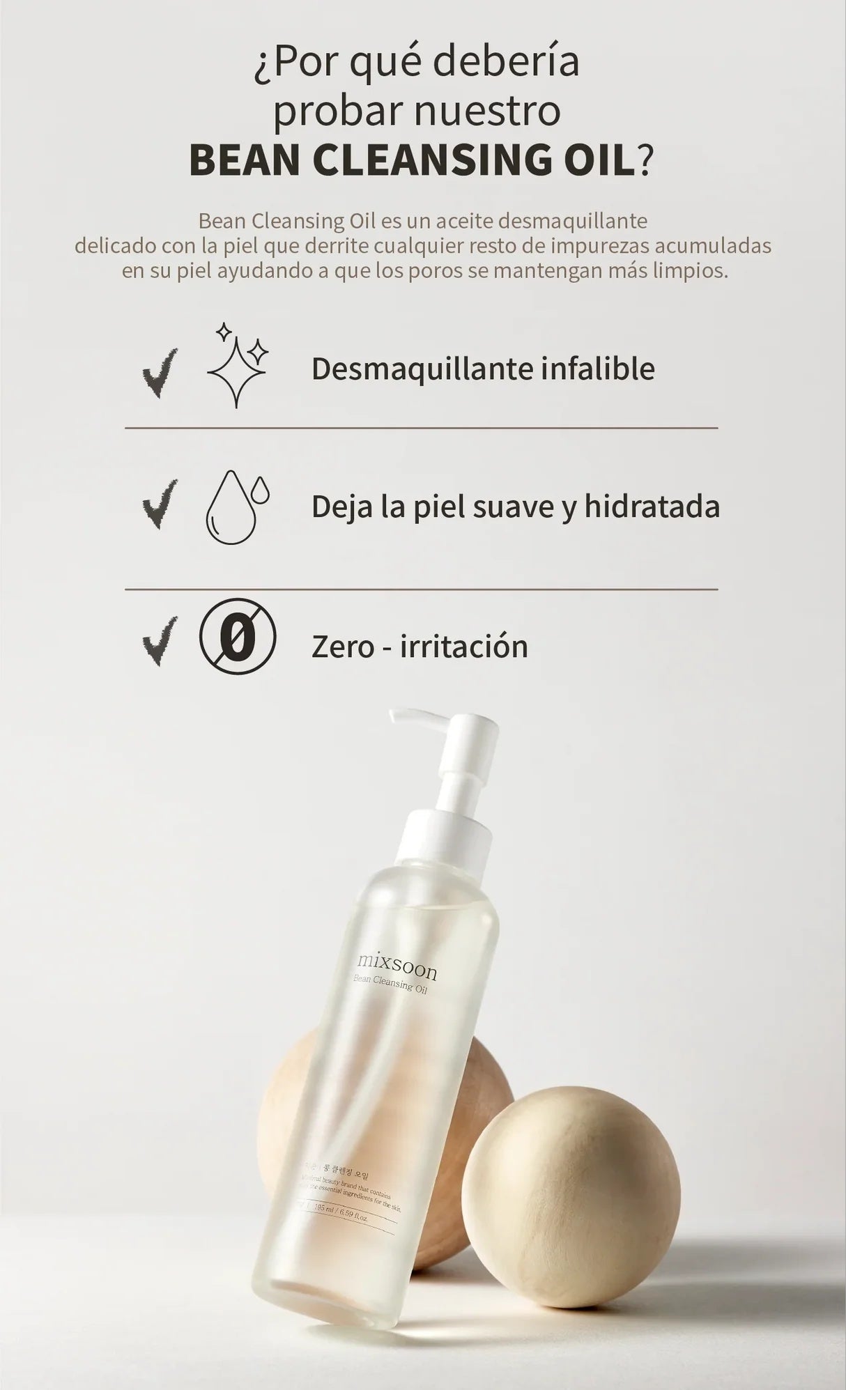 Mixsoon – Aceite Limpiador Facial de Frijol Fermentado 195ml – Limpieza Profunda y Suave para Todo Tipo de Piel