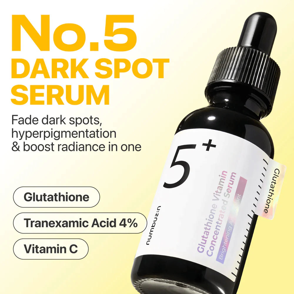 Numbuzin – No.5+ Glutathione Vitamin Concentrated Serum (30 ml) Sérum Iluminador Intensivo & Antimanchas