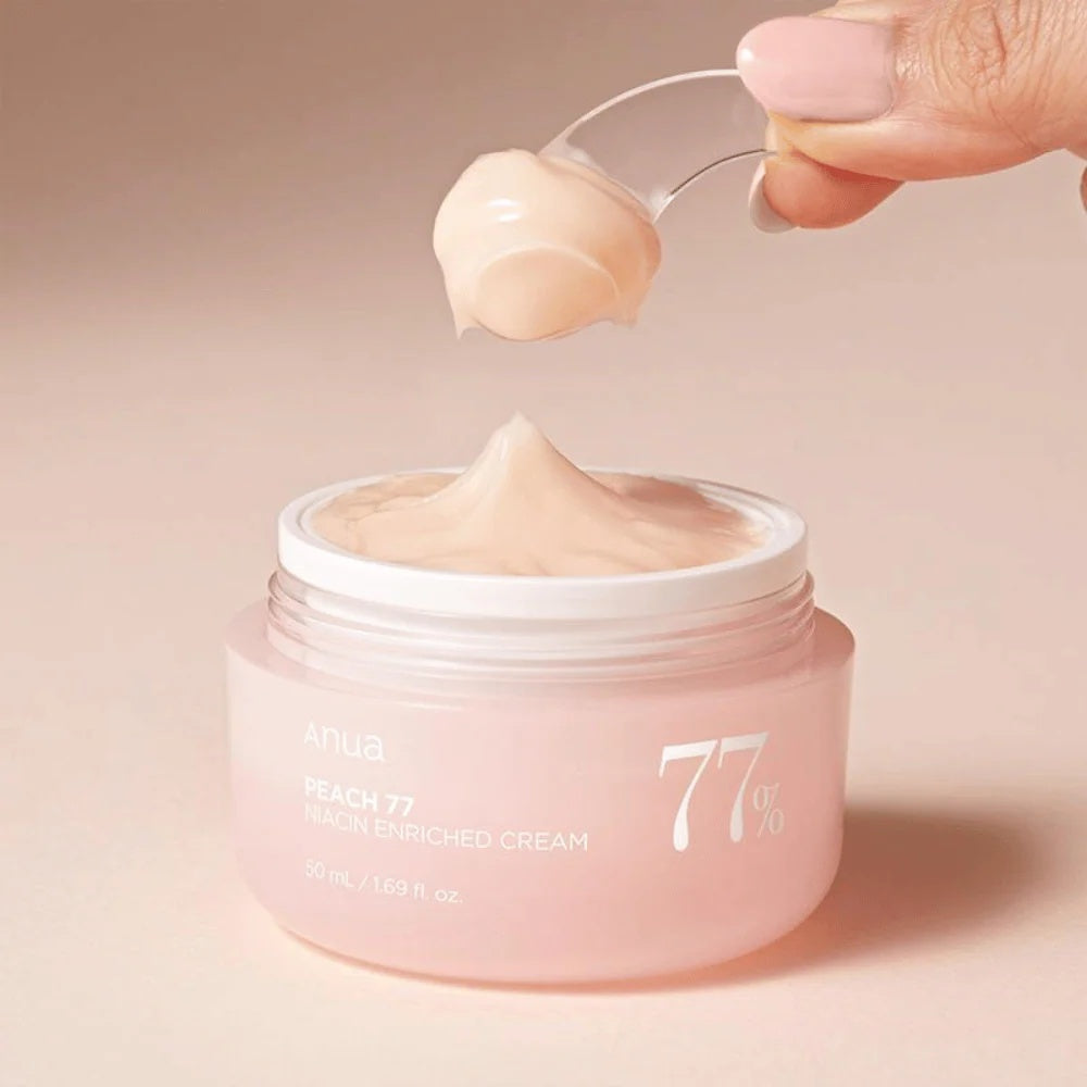 Anua – Crema Enriquecida con 77% de Extracto de Melocotón y Niacinamida | Hidratante e Iluminadora (50 ml)