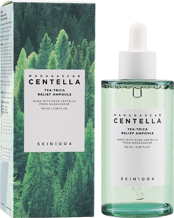SKIN1004 Centella Tea-Trica Relief Ampoule | Suero Calmante Antiacne  K-Beauty (100ml)