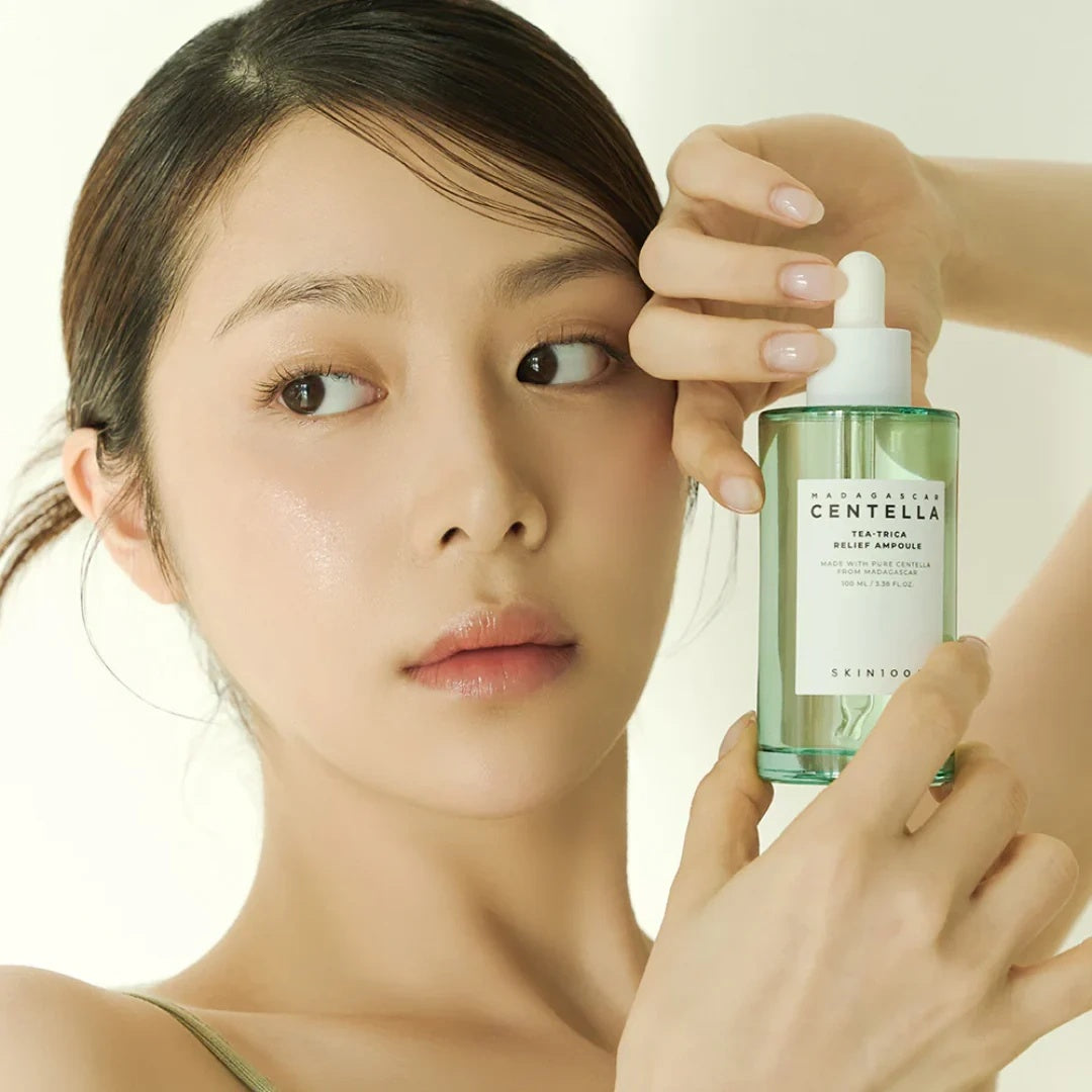 SKIN1004 Centella Tea-Trica Relief Ampoule | Suero Calmante Antiacne  K-Beauty (100ml)