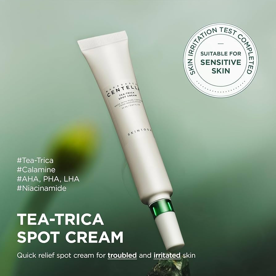 SKIN1004 Madagascar Centella Tea-Trica Spot Cream | Crema Calmante Anti-Imperfecciones (20 ml)