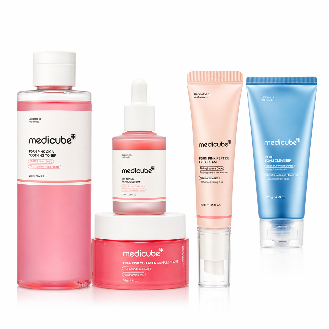 Set PDRN Pink Regeneración Intensiva - Antivejecimiento hidratación y iluminación4 und