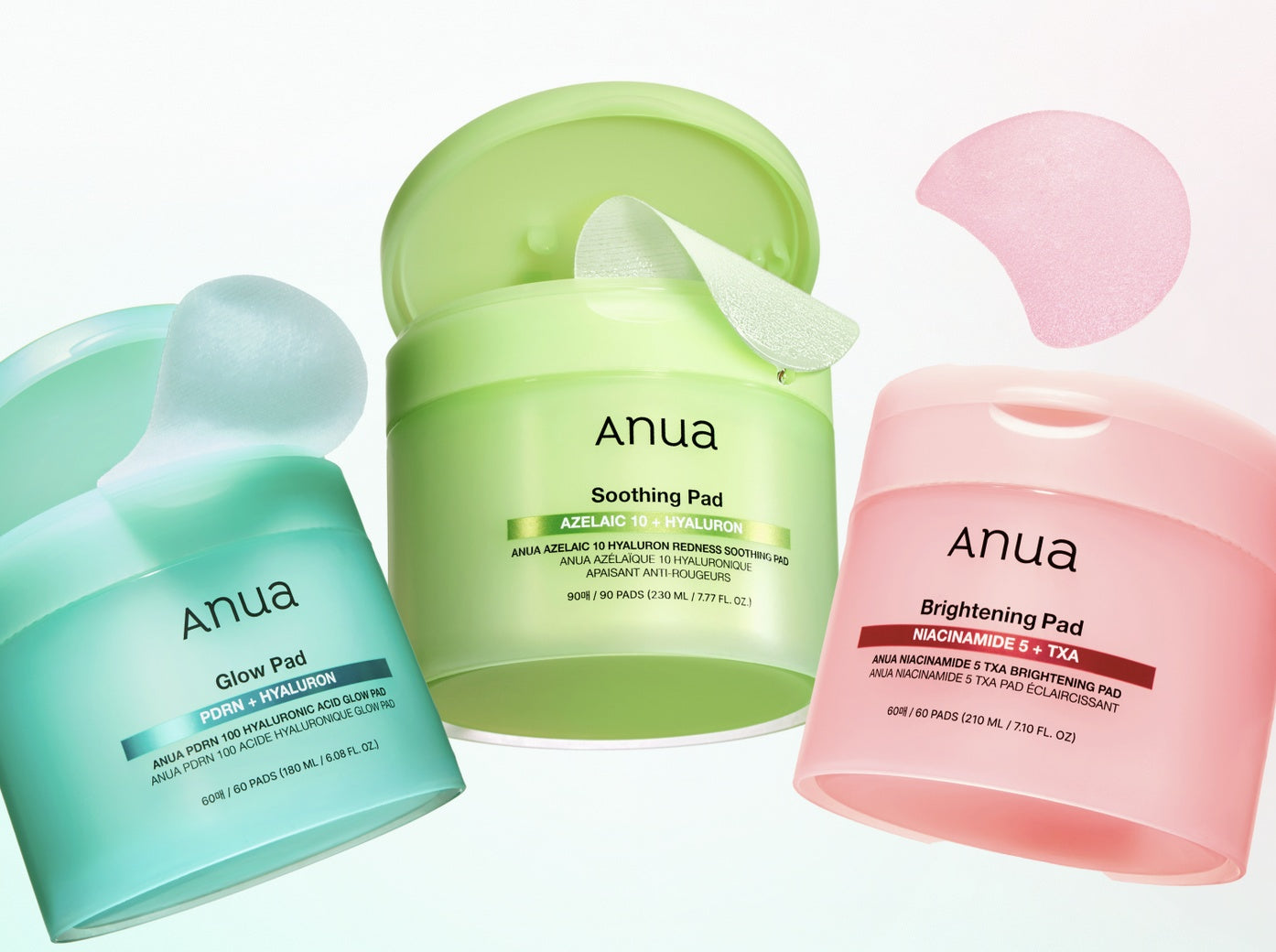 ANUA – Brightening Pads con Niacinamida 5% + Ácido Tranexámico – 60 discos / 210ml