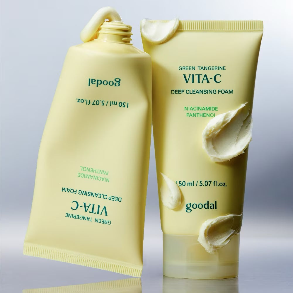 Green Tangerine Vita-C Deep Cleansing Foam 150ml | Espuma Limpiadora Iluminadora con Vitamina C – Cosmética Coreana