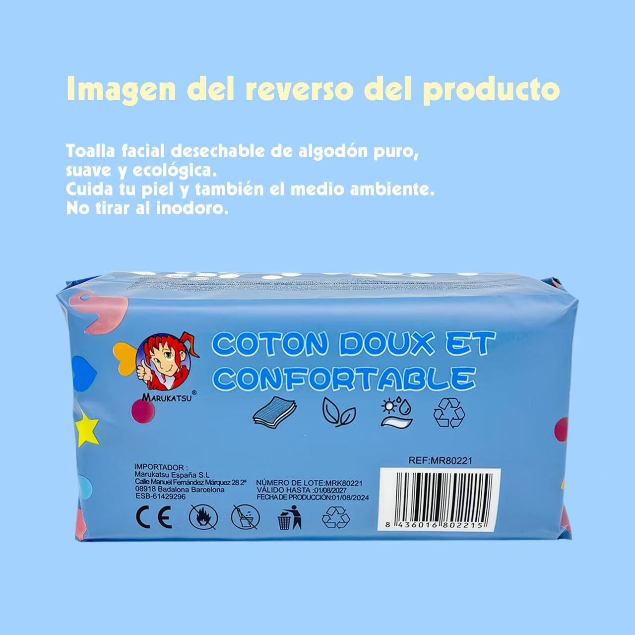 Toallitas Húmedas Multiusos 20x20cm – Paquete de 60 Unidades, Fibra Vegetal Natural, Suaves y Resistentes