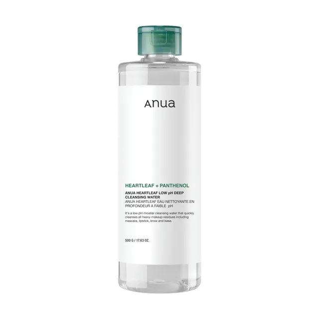 Anua – Agua Limpiadora Heartleaf Low pH 500ml – Desmaquillante Suave y Calmante