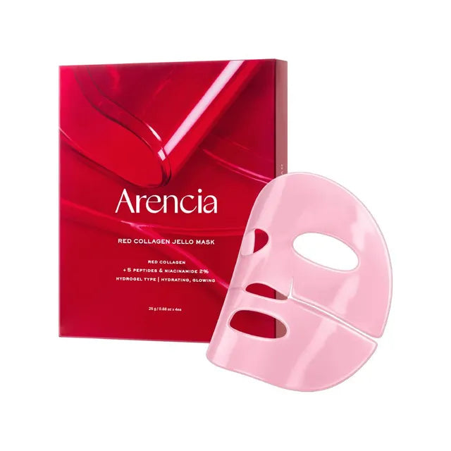 Arencia – Red Collagen Jello Mask Set 25g | Mascarilla Reafirmante e Hidratante con Colágeno y Granada