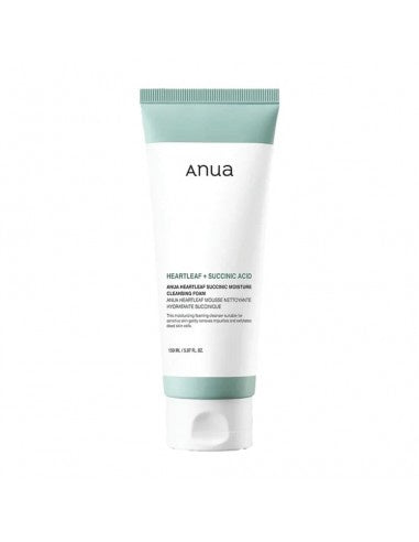 Anua – Limpiador Facial Heartleaf con Ácido Succínico 150ml – Espuma Hidratante y Purificante