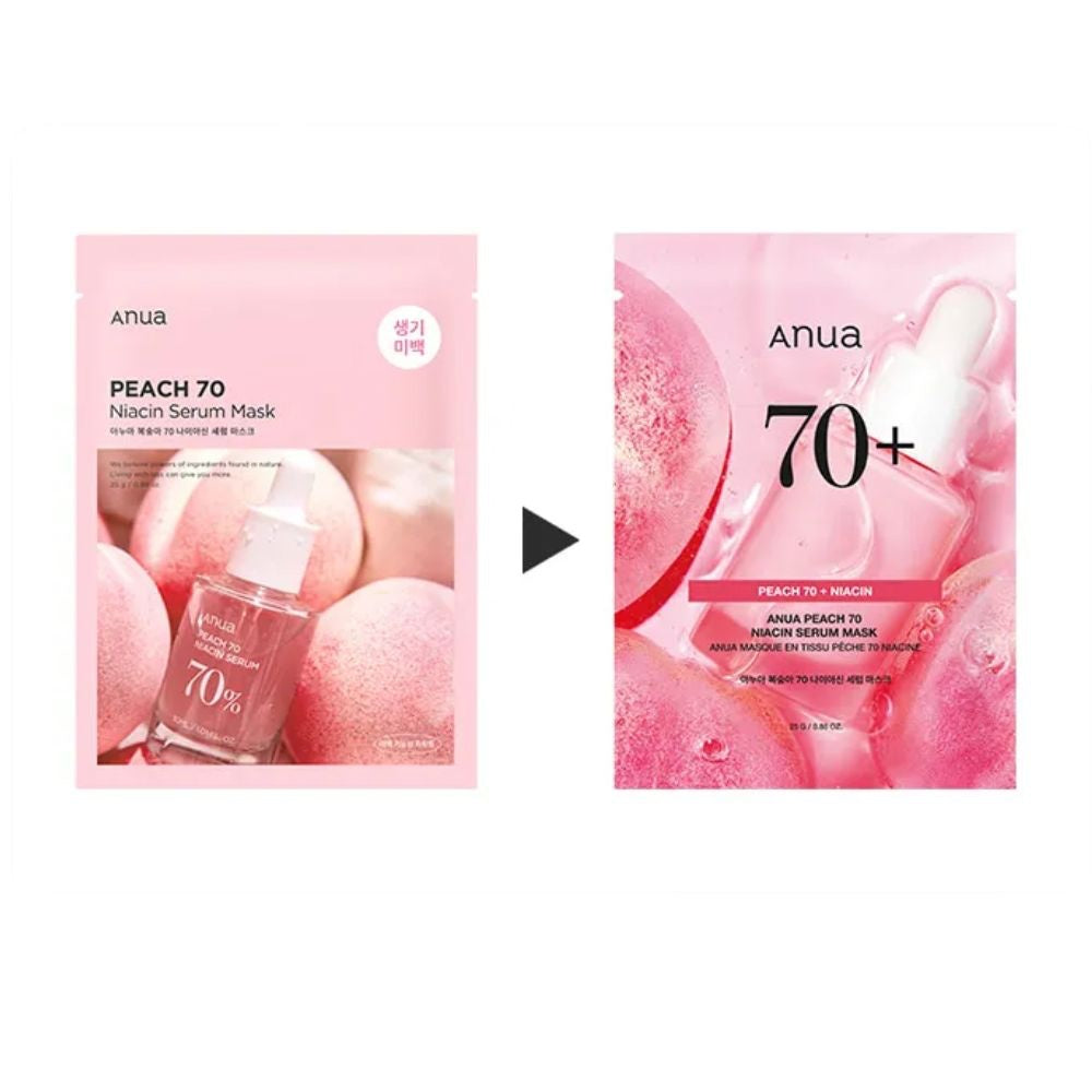 ANUA – Mascarilla Iluminadora con Melocotón 70% + Niacinamida – 25ml (1 ud.)