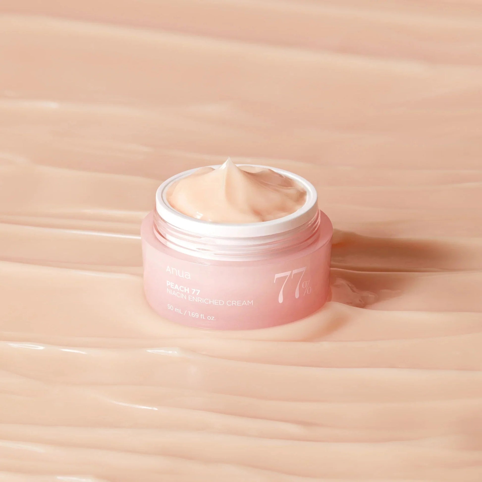 Anua – Crema Enriquecida con 77% de Extracto de Melocotón y Niacinamida | Hidratante e Iluminadora (50 ml)