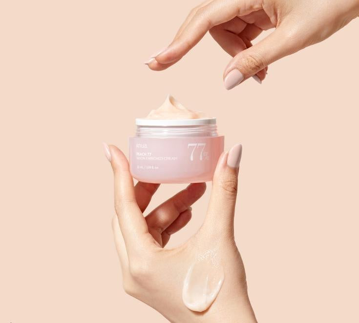 Anua – Crema Enriquecida con 77% de Extracto de Melocotón y Niacinamida | Hidratante e Iluminadora (50 ml)
