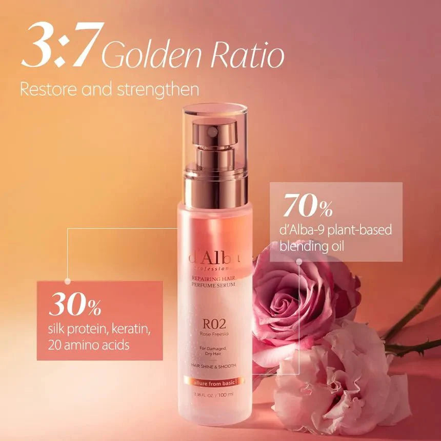 d’Alba – Sérum Reparador Capilar con Perfume Blanco | Nutre, Repara y Aporta Brillo 100ml