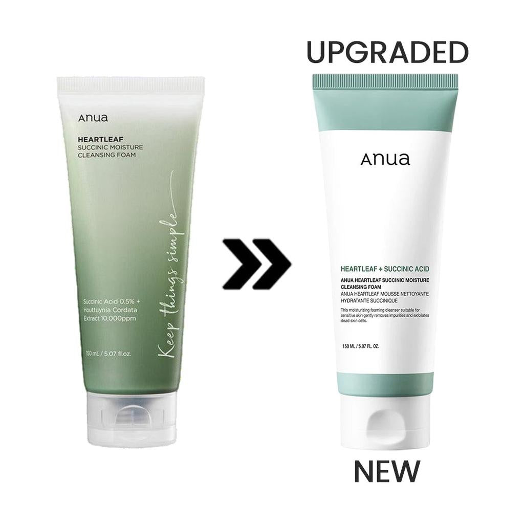 Anua – Limpiador Facial Heartleaf con Ácido Succínico 150ml – Espuma Hidratante y Purificante