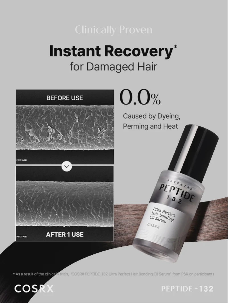 COSRX Peptide-132 Ultra Perfect Hair Bonding Oil Serum (Tamaño viaje / Tratamiento de queratina)
