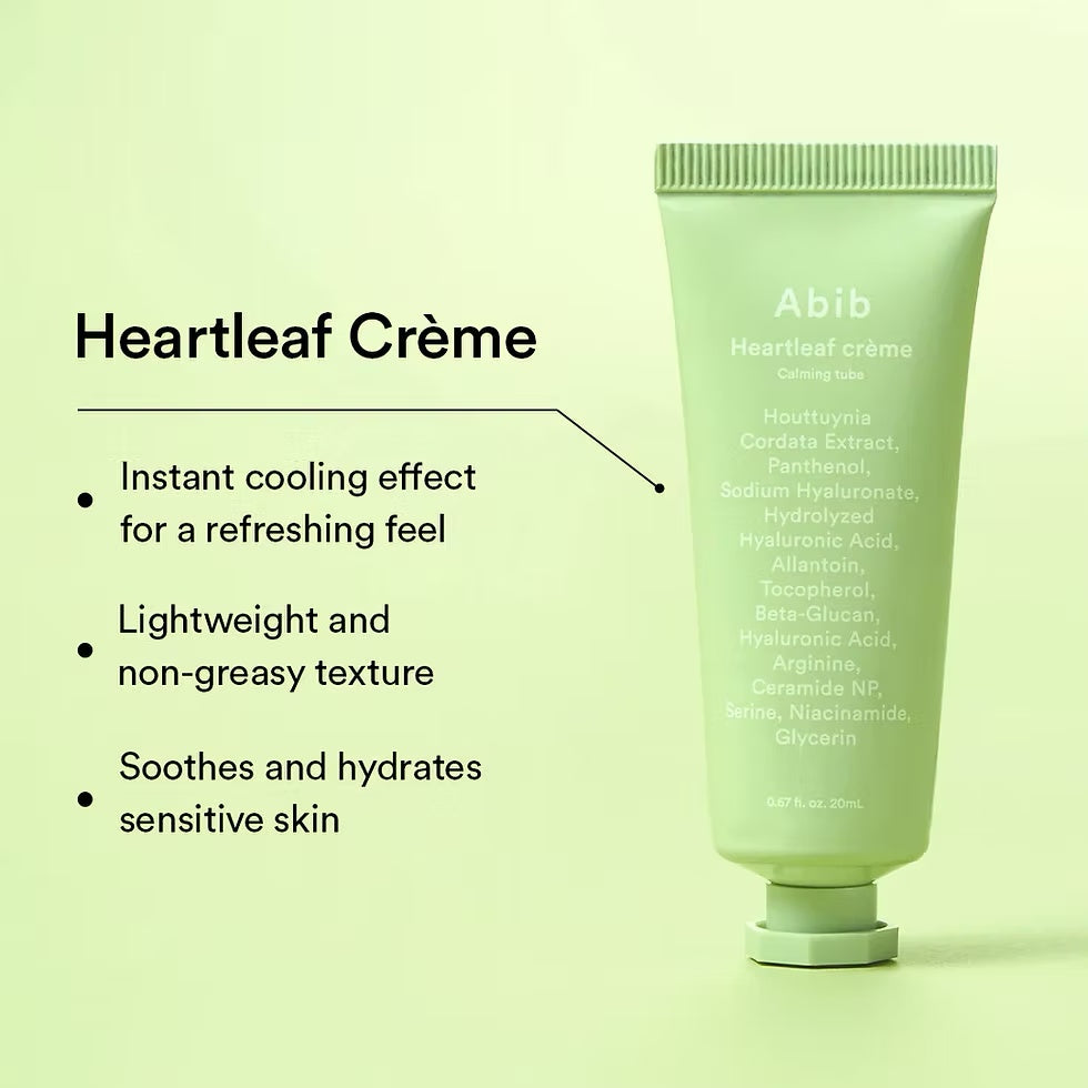 Abib – Kit de Prueba Heartleaf Calming (4 Piezas) – Rutina Calmante para Piel Sensible