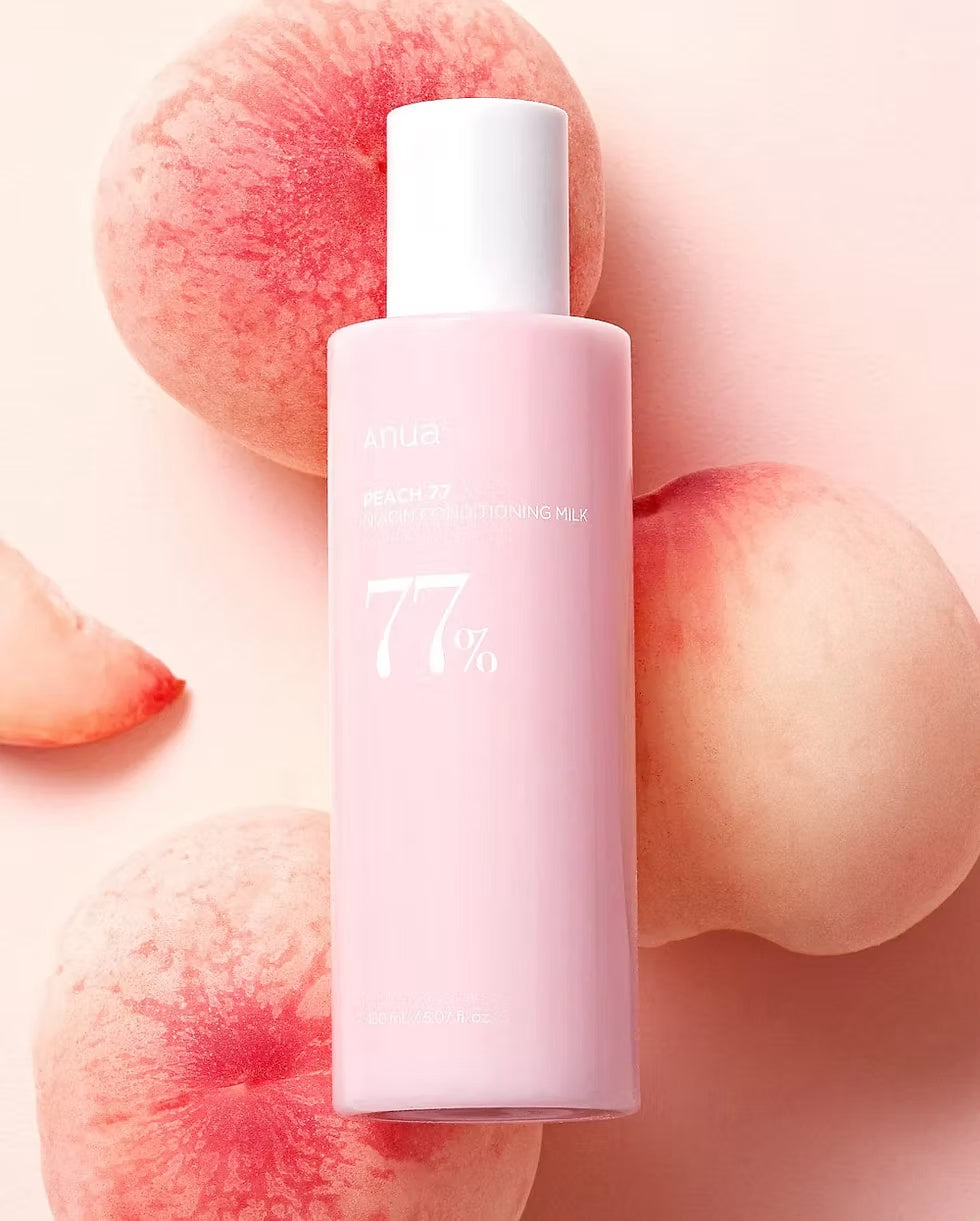 Anua – Leche Hidratante con 77% de Extracto de Melocotón y Niacinamida | Iluminadora y Suavizante (150 ml)