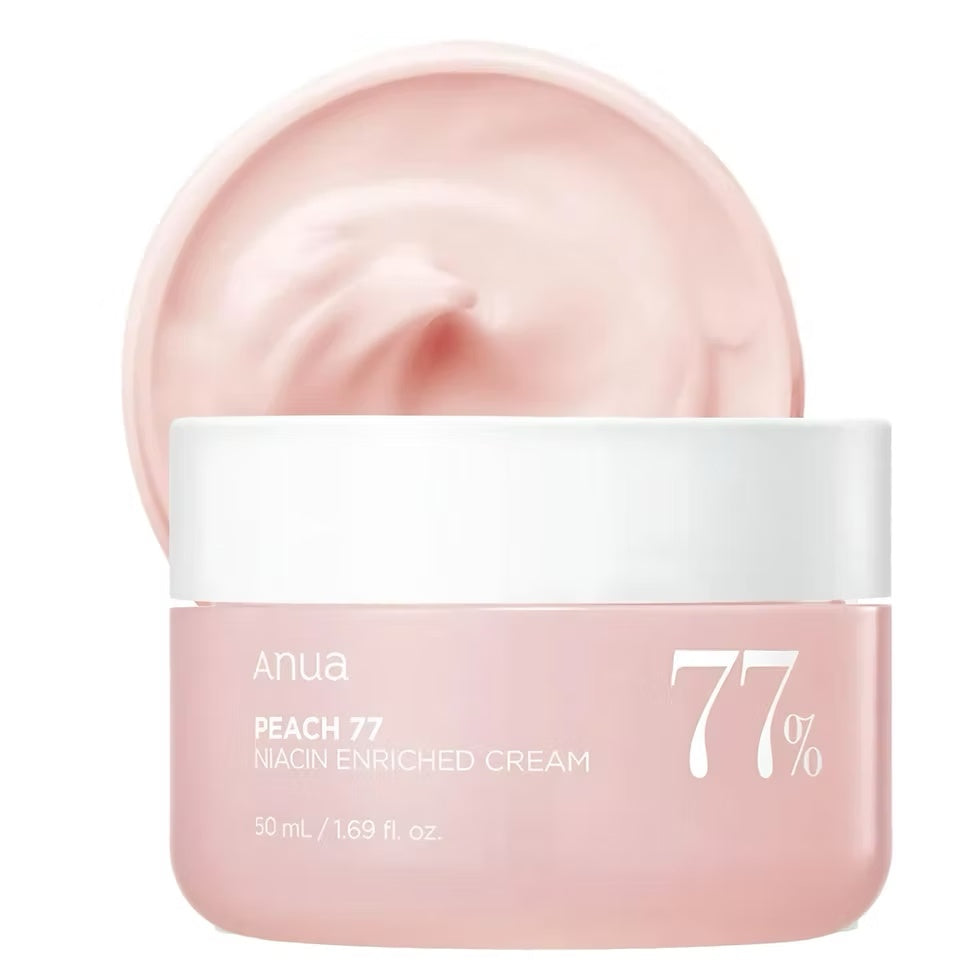 Anua – Crema Enriquecida con 77% de Extracto de Melocotón y Niacinamida | Hidratante e Iluminadora (50 ml)