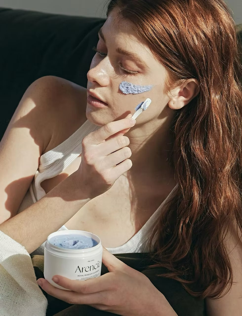 Arencia – Limpiador Facial Fresh Blue Hyssop Rice Mochi 120g – Espuma Cremosa Suave con Arroz y Hisopo Azul