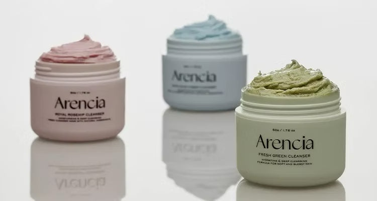 Arencia – Limpiador Facial Fresh Blue Hyssop Rice Mochi 120g – Espuma Cremosa Suave con Arroz y Hisopo Azul