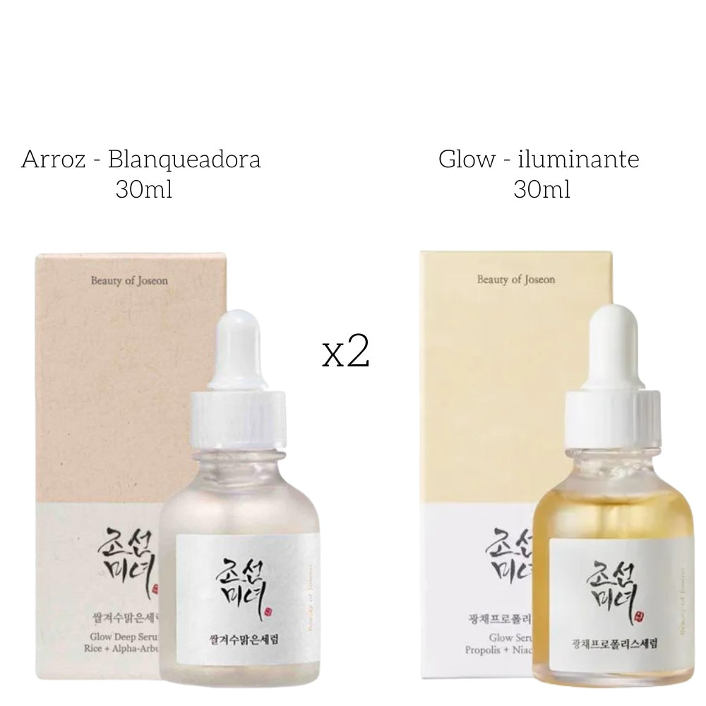 BEAUTY OF JOSEON - PACK x2  Serum kits GLOW iluminar + TE VERDE Refrestcante