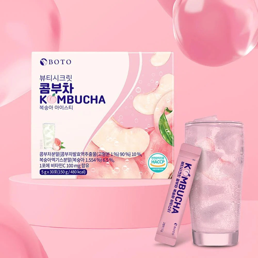 BOTO – Beauty Secret Kombucha Peach Ice Tea 5g x 30 Sticks