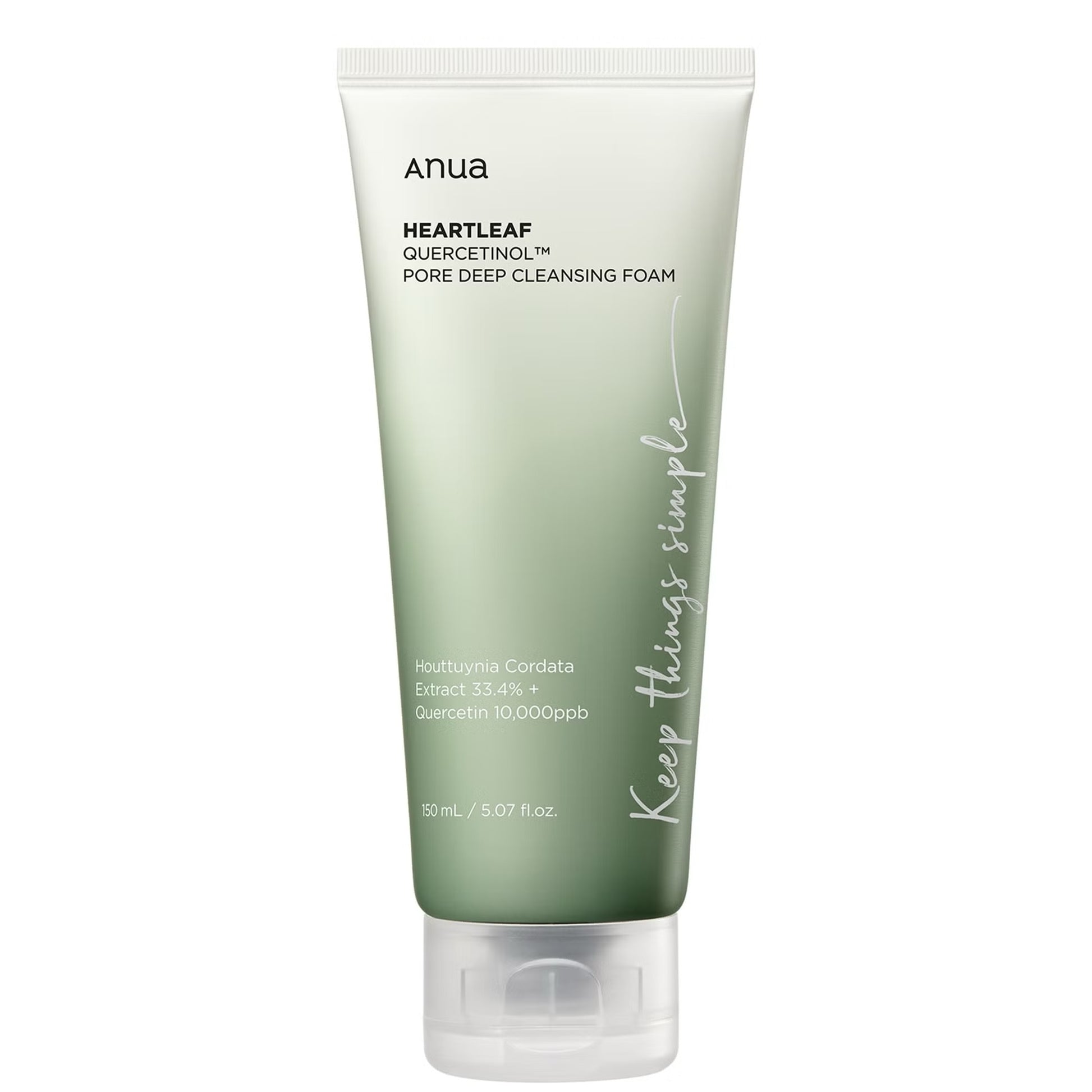 Anua Heartleaf Quercetinol Espuma Limpiadora Profunda para Poros – Calmante y Purificante 150ml